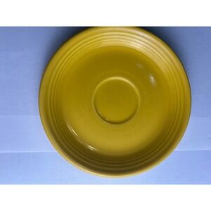 Vintage‎ Genuine Fiesta Ware Yellow Saucer Plate Pottery HLC USA 6.25"
